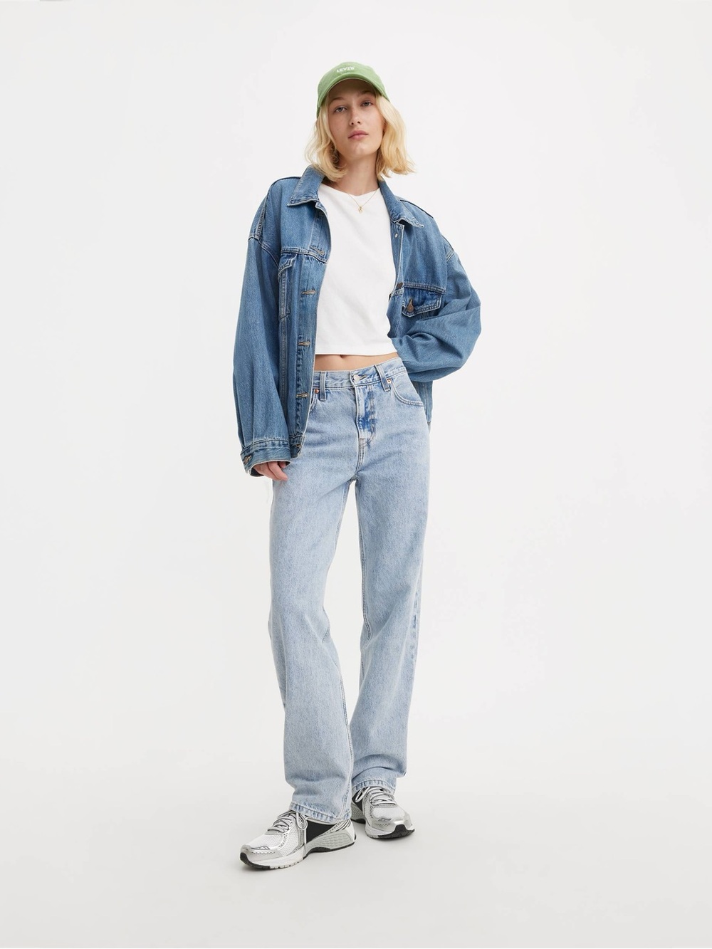 Levi’s Low Pro Light Blue Straight Leg Jeans Y2K 90s Style Relaxed Denim Casual